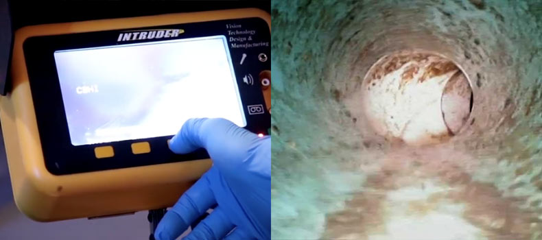 A sewer scope video inspection from WHI Home Inspection Services